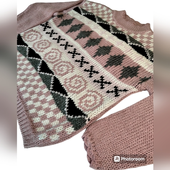 Vintage 80's Maggie Lawrence Sport Pink Sweater Sz. M - Picture 2 of 6